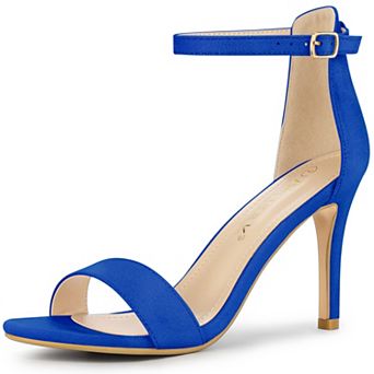 Women's Suede Ankle Strap High Stiletto Heel Sandals