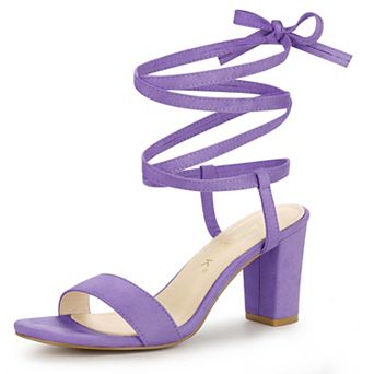 Women's Lace Up Chunky Heels Sandals