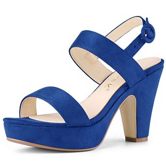 Women's Slingback Platform Heels Chunky High Heel Sandals