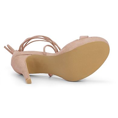 Women's Platform Stiletto Heels Lace Up Sandals