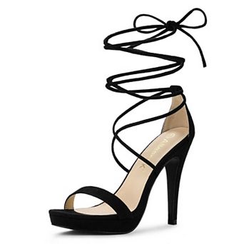 Women's Platform Stiletto Heels Lace Up Sandals