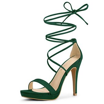 Women's Platform Stiletto Heels Lace Up Sandals