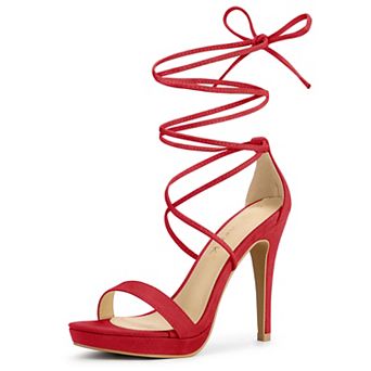 Women's Platform Stiletto Heels Lace Up Sandals