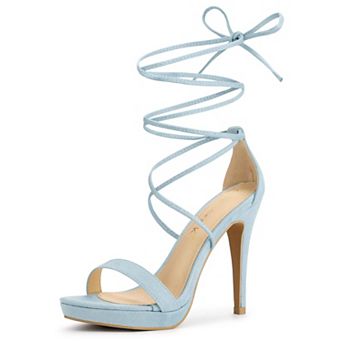 Women's Platform Stiletto Heels Lace Up Sandals