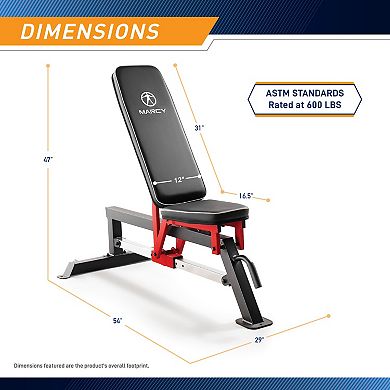 Adjustable Utility Bench With Chrome Sliding Track Sb-5429 Marcy
