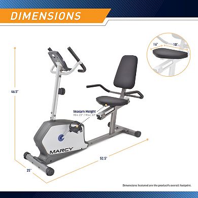 Marcy Recumbent Exercise Bike Ns-1201r