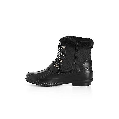 Avenue Women's Wide Width Ariah Cold Faux Fur Ankle Weather Boot