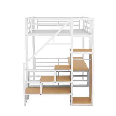 Merax Full Size Metal Loft Bed