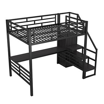 Merax Full Size Metal Loft Bed