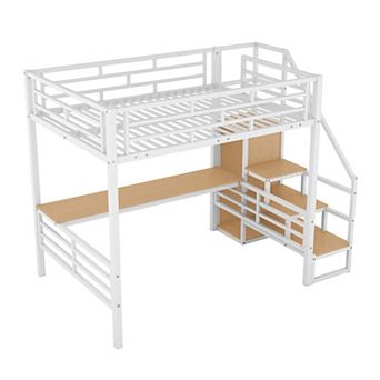 Merax Full Size Metal Loft Bed