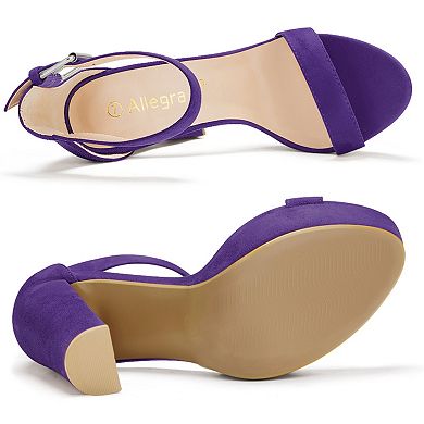 Women's Platform High Heel Ankle Strap Chunky Heels Sandals