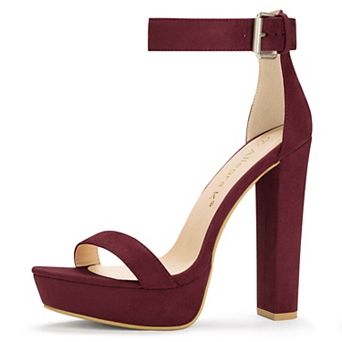 Women's Platform High Heel Ankle Strap Chunky Heels Sandals