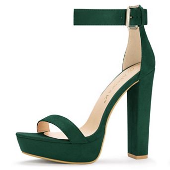 Women's Platform High Heel Ankle Strap Chunky Heels Sandals