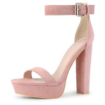 Women's Platform High Heel Ankle Strap Chunky Heels Sandals