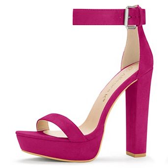 Women's Platform High Heel Ankle Strap Chunky Heels Sandals