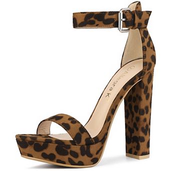 Women's Platform High Heel Ankle Strap Chunky Heels Sandals