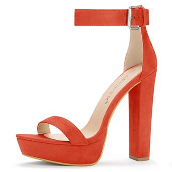 Women's Platform High Heel Ankle Strap Chunky Heels Sandals