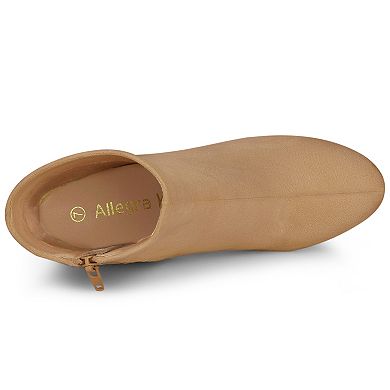 Women's Round Toe Chunky Heel Ankle Boots