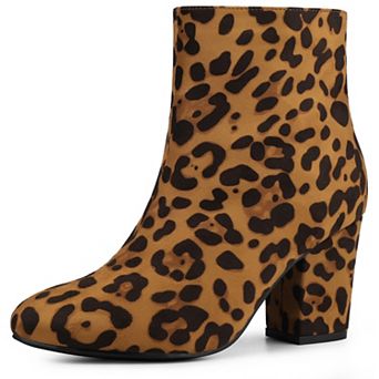 Women's Round Toe Chunky Heel Ankle Boots