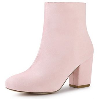 Women's Round Toe Chunky Heel Ankle Boots