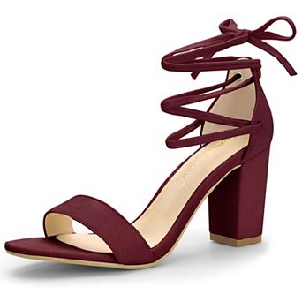 Women's Tie Up Strappy Heels Chunky High Heels Sandal