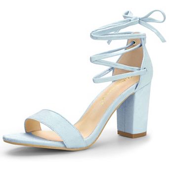 Women's Tie Up Strappy Heels Chunky High Heels Sandal