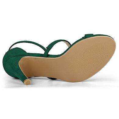 Women's Open Toe Triple Straps Stiletto High Heel Sandals