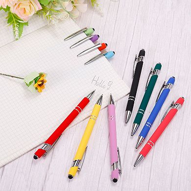 Ballpoint Pen, 2 in 1 Metal Pen Black Ink Medium Point Pen 12Pcs