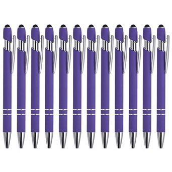 Ballpoint Pen, 2 in 1 Metal Pen Black Ink Medium Point Pen 12 pc