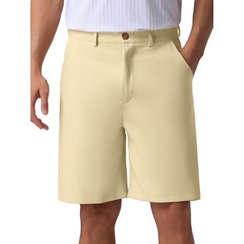 Men's Solid Color Lightweight Mid-Rise Classic Chino Shorts