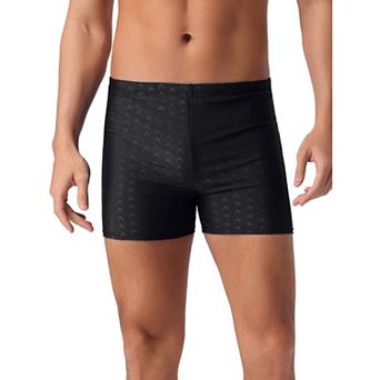Men's Casual Solid Color Elastic Waist Swimming Training Swim Trunks