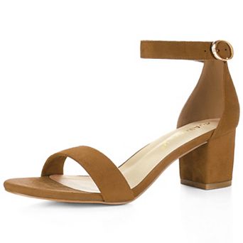Women's Open Toe Block Heel Ankle Strap Sandals