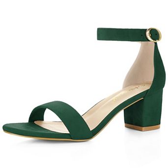 Women's Open Toe Block Heel Ankle Strap Sandals