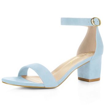 Women's Open Toe Block Heel Ankle Strap Sandals