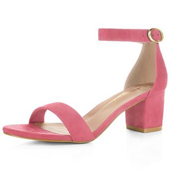 Women's Open Toe Block Heel Ankle Strap Sandals