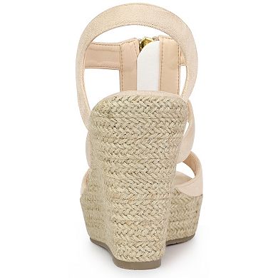 Women's Wedges Zipper Sandals Platform Wedges Heels Sandals