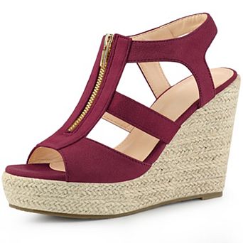 Women's Wedges Zipper Sandals Platform Wedges Heels Sandals