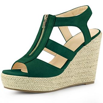 Women's Wedges Zipper Sandals Platform Wedges Heels Sandals