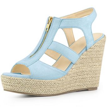 Women's Wedges Zipper Sandals Platform Wedges Heels Sandals
