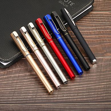 Black Ink Gel Pens, 12 Pcs Roller Ball Pens 0.5mm Fine Point Smooth Writing Office Supplies
