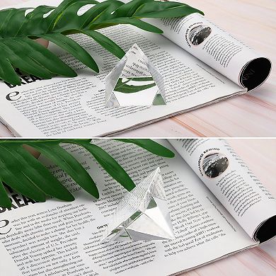 Paper Weights, Crystal Paperweight Glass Prism Heavy Clear Prism Glass Crystal
