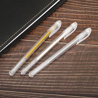Glitter Gel Pens, 9 Pack Dual Metallic Ink Sparkle Pens 0.8mm Liquid Glitter Iridescent Gel Pen