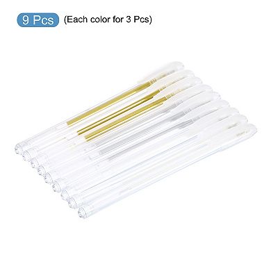 Glitter Gel Pens, 9 Pack Dual Metallic Ink Sparkle Pens 0.8mm Liquid Glitter Iridescent Gel Pen