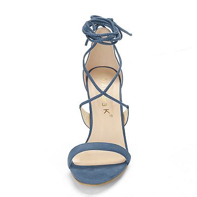 Women's Stiletto Heel Lace-up Sandals