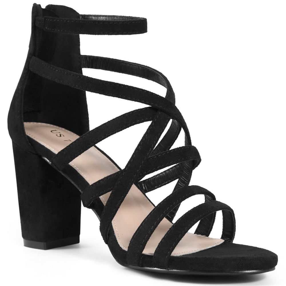 One-Strap Thick Heel Open Toe Sandals