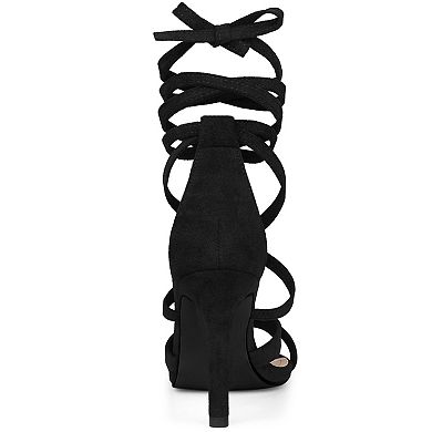Women's Lace Up Heels Stiletto High Heel Sandals