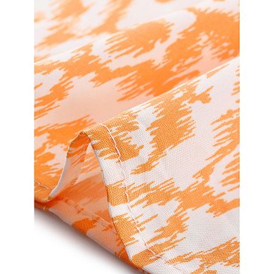 Summer Tank Dress Print Round Neck Sleeveless Loose Midi Dresses with Pockets