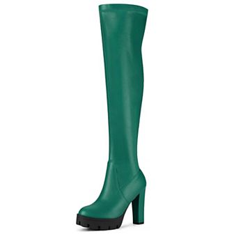 Women's Platform Boots Chunky Heel Over Knee High Boots