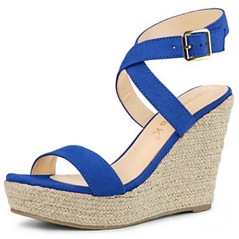 Women's Slingback Crisscross Espadrille Wedges Heel Sandals