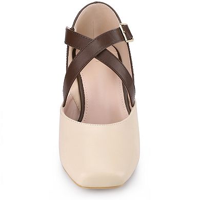 Women's Square Toe Chunky Heels Dress Shoes